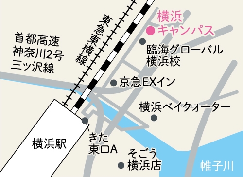ルネサンス高校 横浜キャンパス マップ