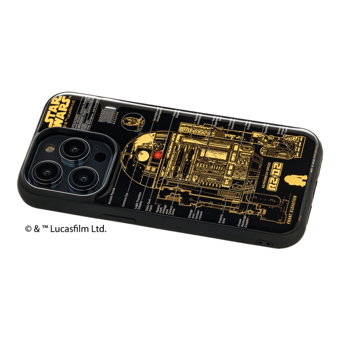 FLASH R2-D2 基板アート iPhone 14Pro ケース ななめ