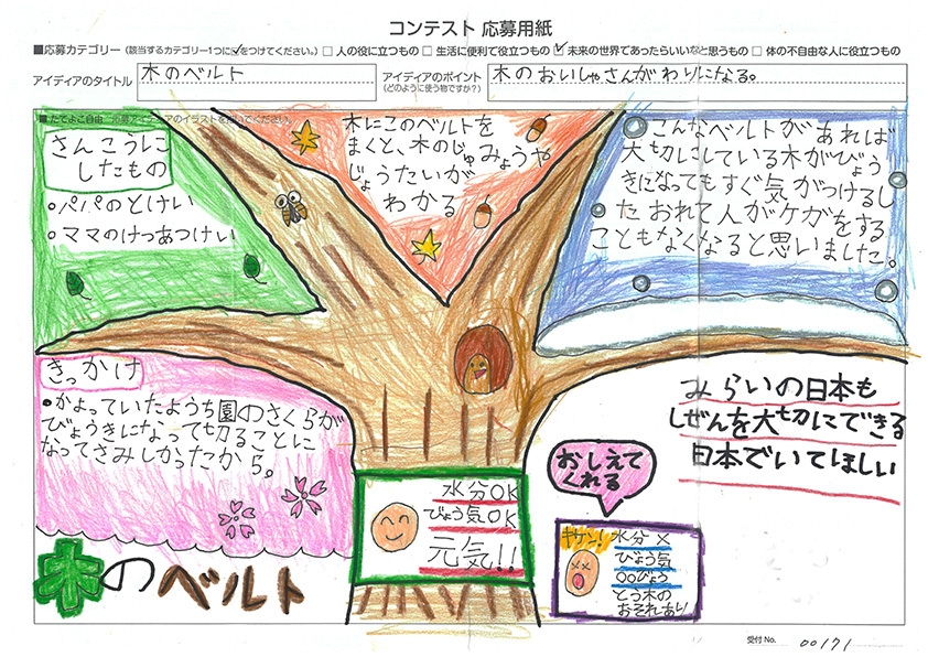 審査員特別賞 後藤 莉桜(ごとう りお)さん 木のベルト