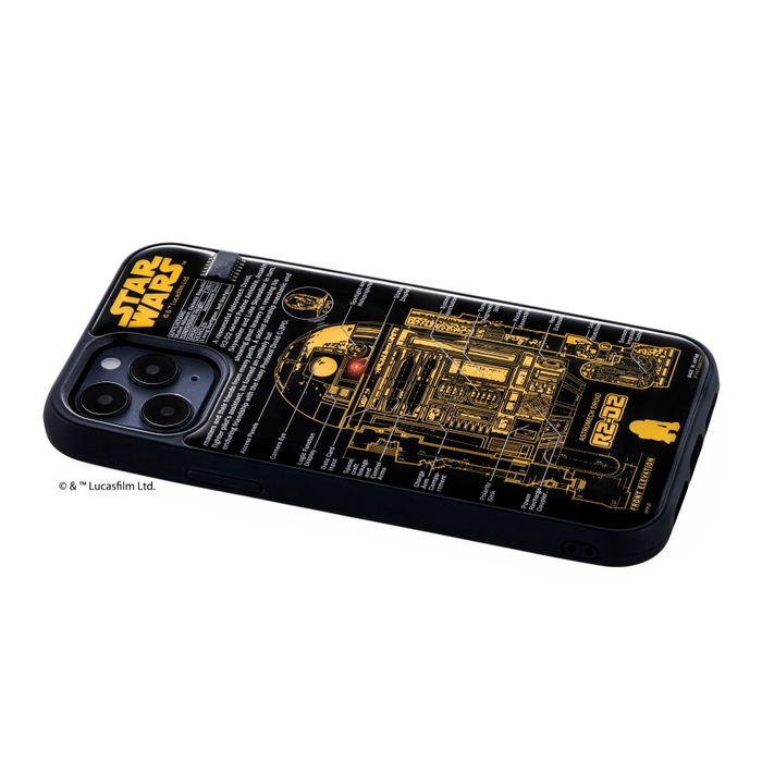 FLASH R2-D2 基板アート iPhone 12/12Proケース ななめ