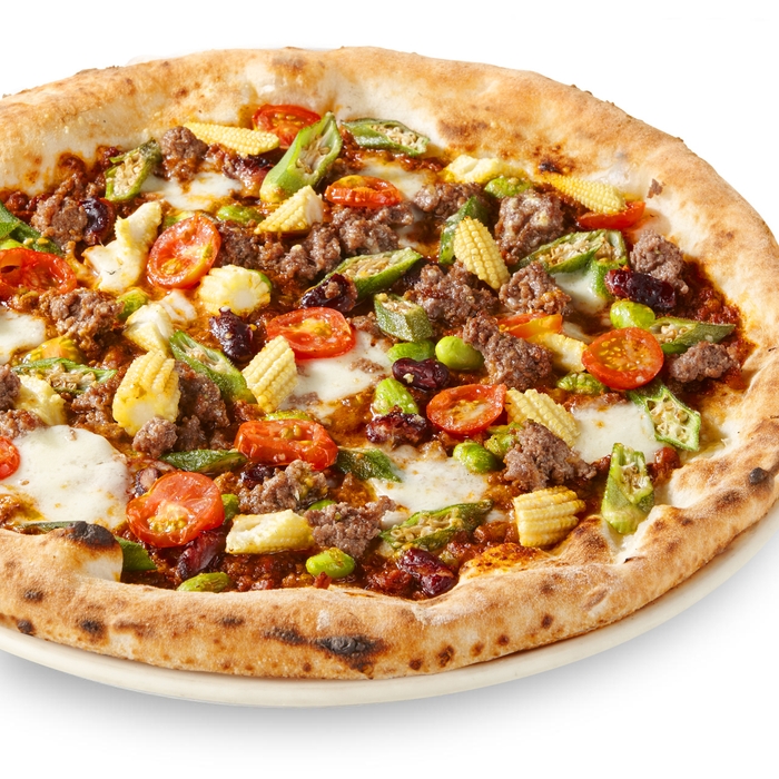ピッツァ メキシカーナ ~スパイシーチリコンカンと夏野菜~
