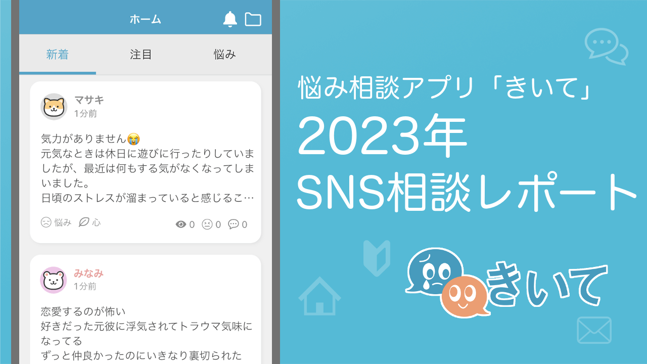 悩み相談サイトきいて2023年レポート