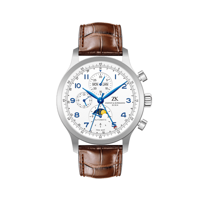 こちらはすっきりした白文字盤！