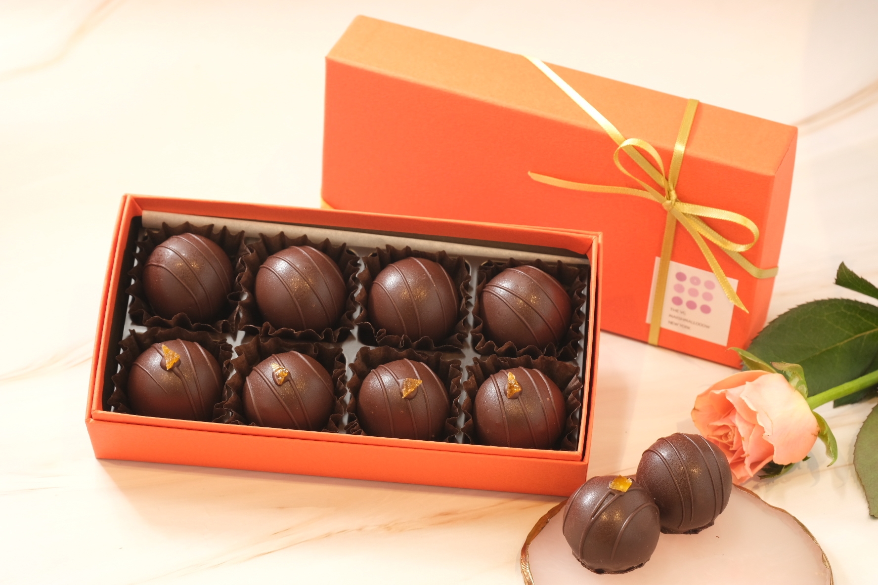 季節のチョコレート オレンジピールとラムレーズン 8個入り