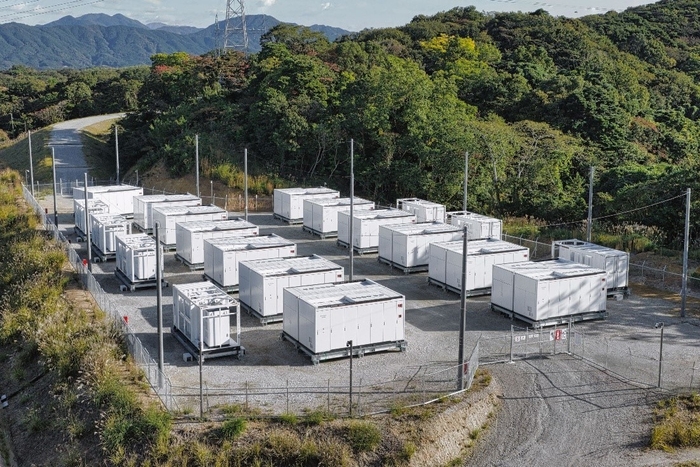 HEXAが福岡県田川市で建設した蓄電所の様子