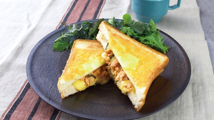 オリジナルレシピ めんツナクロックムッシュ