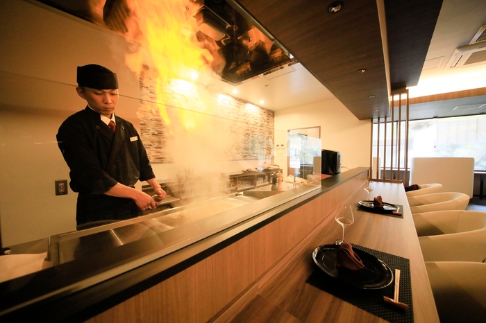 ライブキッチンが愉しめる宿も(鳴子風雅)