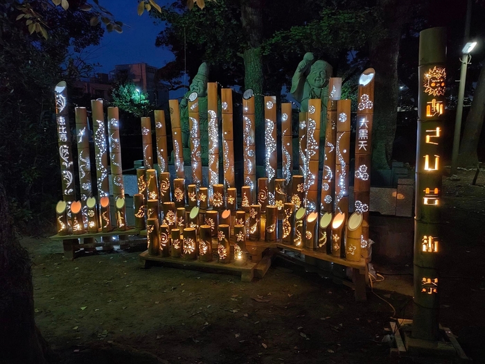 昨年の展示「竹あかり」今年もやります