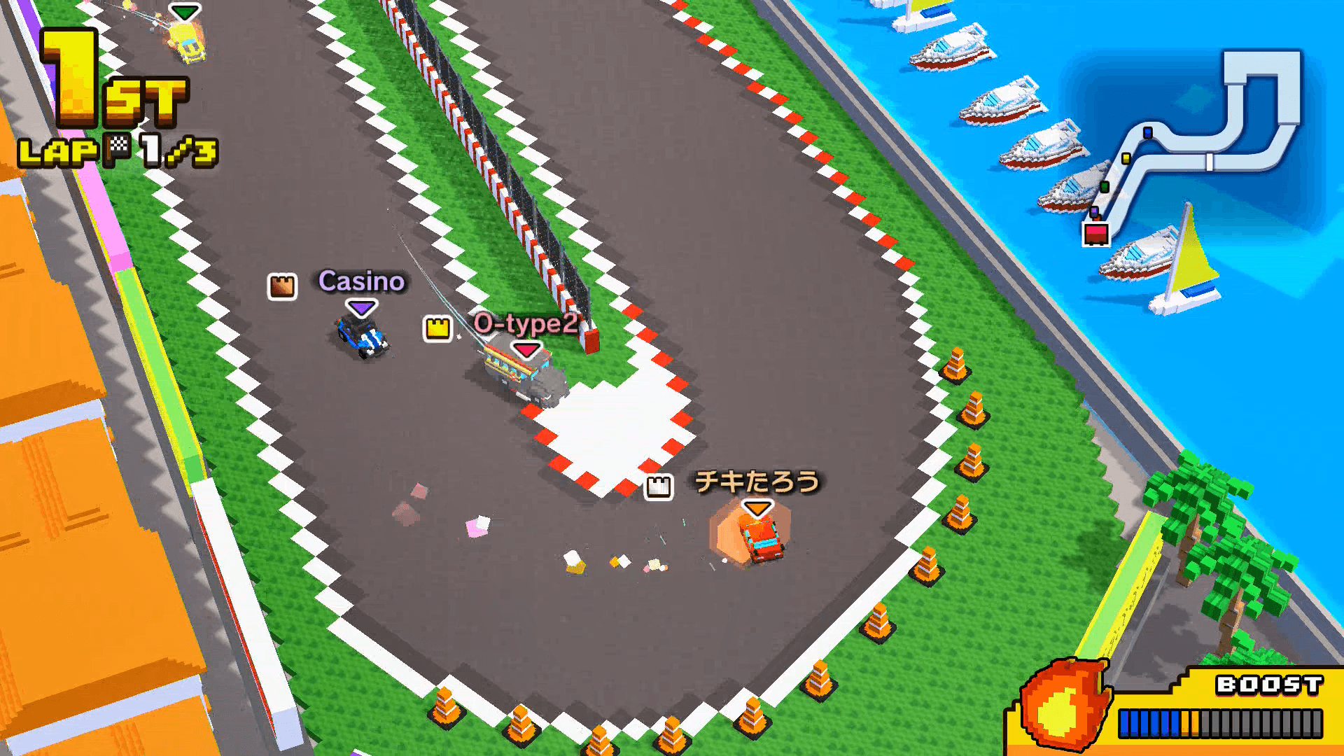 12種類のレースで最大8人対戦が可能!