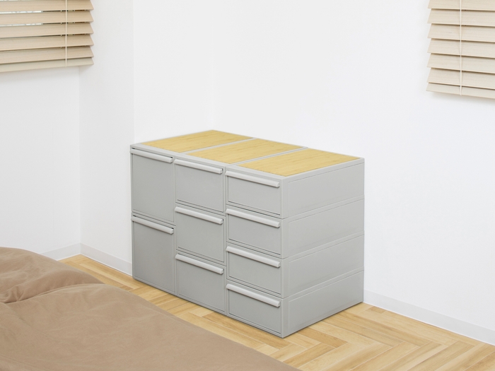 オールグレー×竹製天板