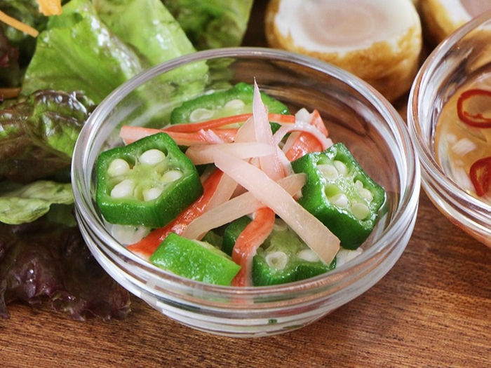 岩下の新生姜とカニカマのさっぱり和え