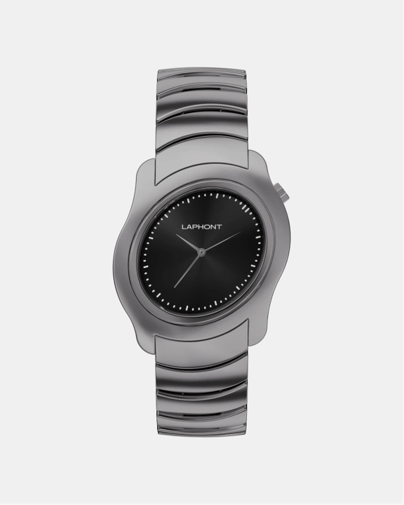 Sliver Case Black Dial