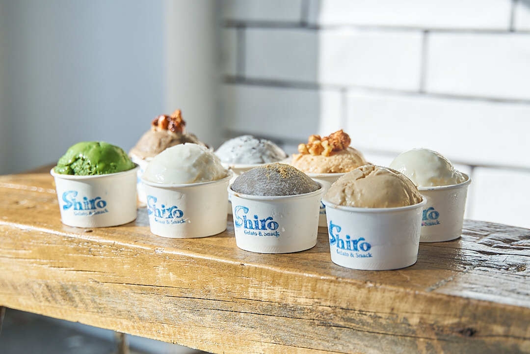 富士宮産牛乳を100%使用。フルーツや野菜をふんだんに使用したジェラート