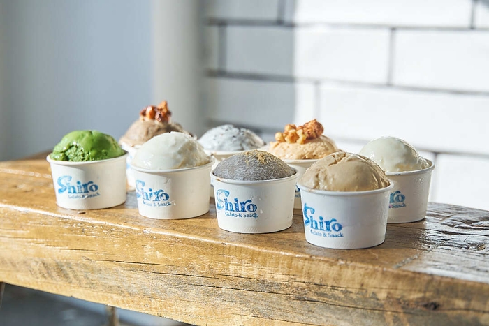 富士宮産牛乳を100%使用。フルーツや野菜をふんだんに使用したジェラート