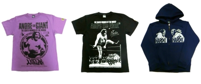アンドレ・ザ・ジャイアント×ハードコアチョコレート！ 新日本全盛期「人間山脈」時代をフューチャリングした 第二弾となるデザインアパレル3種を発売！