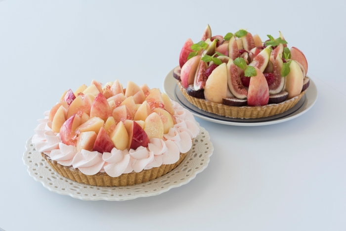 サンデーブランチ ピーチクリーム&レアチーズタルト いちじくのカスタードタルト