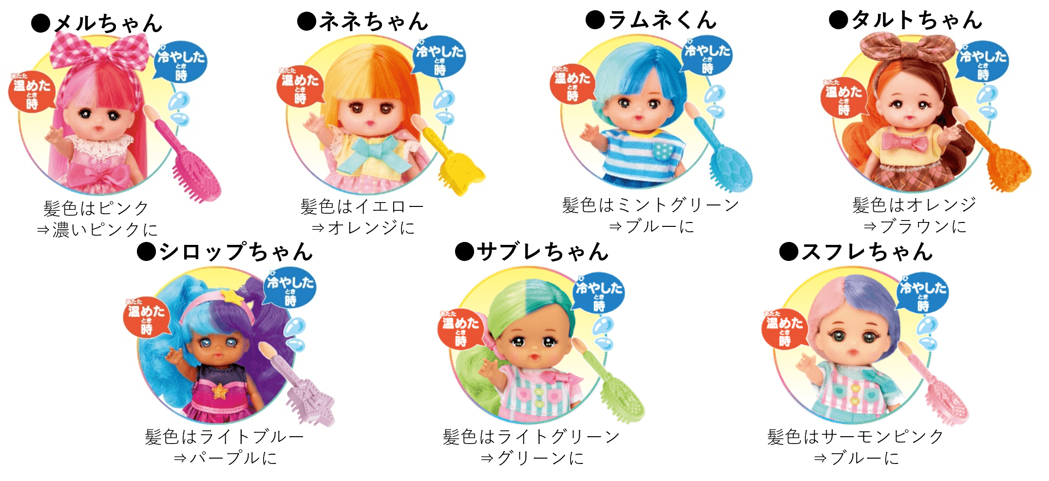 ポケットメルちゃん色変化