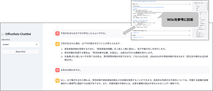 生成AIを活用した対話型のアドバイスイメージ