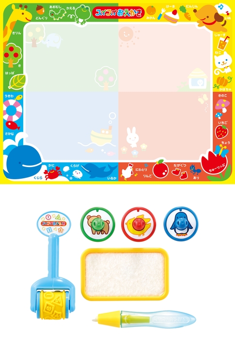 スイスイおえかきカラフルシート ローラー&スタンプセット