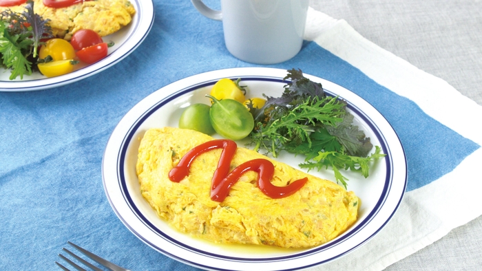 オリジナルレシピ めんツナふわふわチーズオムレツ