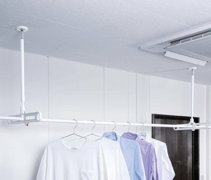 1本の竿でも干せる