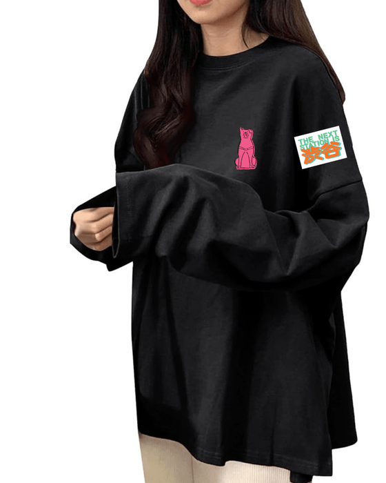 長袖Ｔシャツ:イメージ※袖にも貼り付け可能。