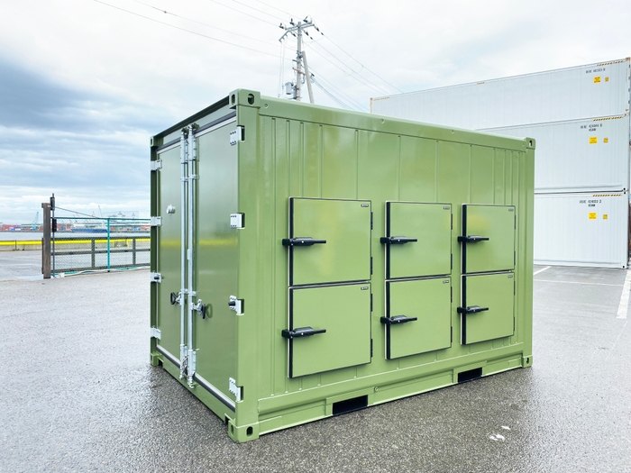 おくりこコンテナ(オリーブ塗装仕上げ)