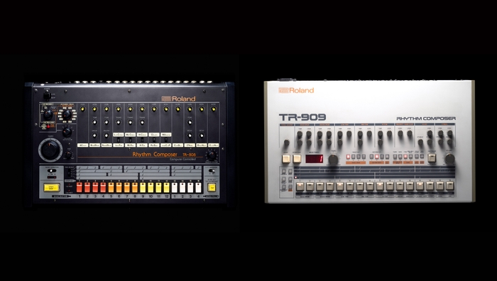 「TR-808」(左)と「TR-909」(右)