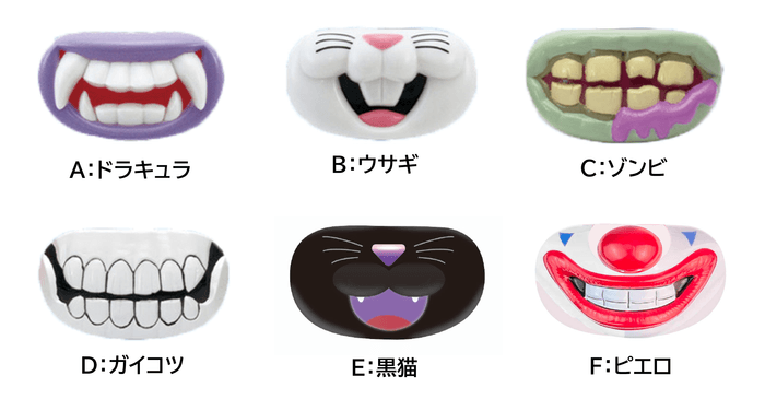 ハロウィンへんがおキャンディ(ラインナップ)