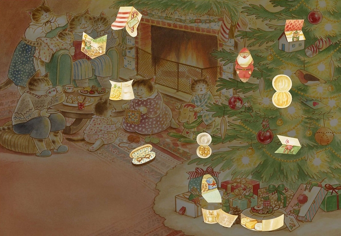 フラップをめくると、ねずみさんかぞくのサイドストーリーが楽しめます!