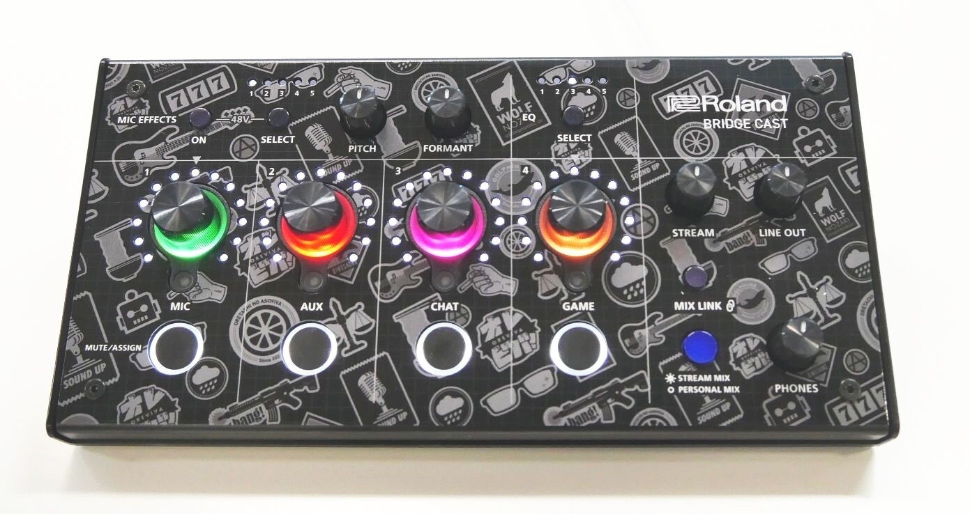 オレビバ!オリジナルデザインの「BRIDGE CAST」 (パネルLEDを各メンバーのイメージカラー4色に設定)