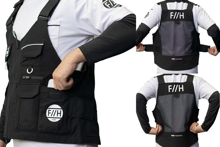 PUMA.AT WORK.×HIROMI PW-3012G ワークベスト装着例