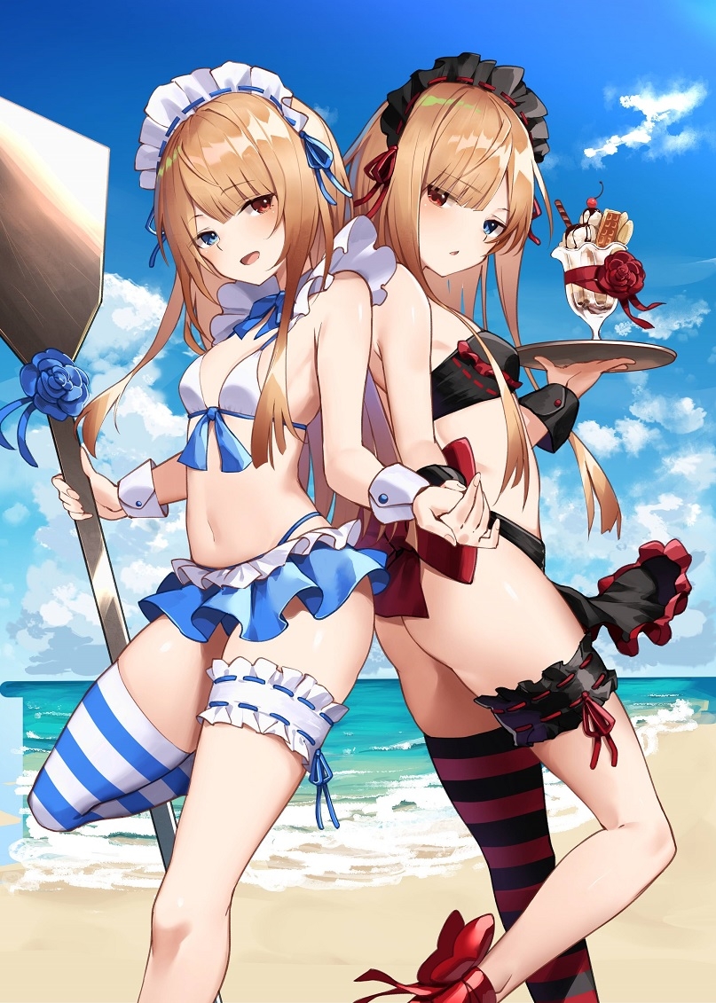 【カスト&ポクス(水着)】・CV. 築山苑佳 Illustrator . 雨傘ゆん