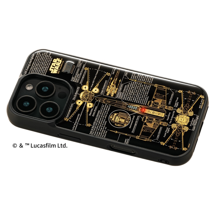 FLASH X-WING 基板アート iPhone 16Pro ケース　ななめ