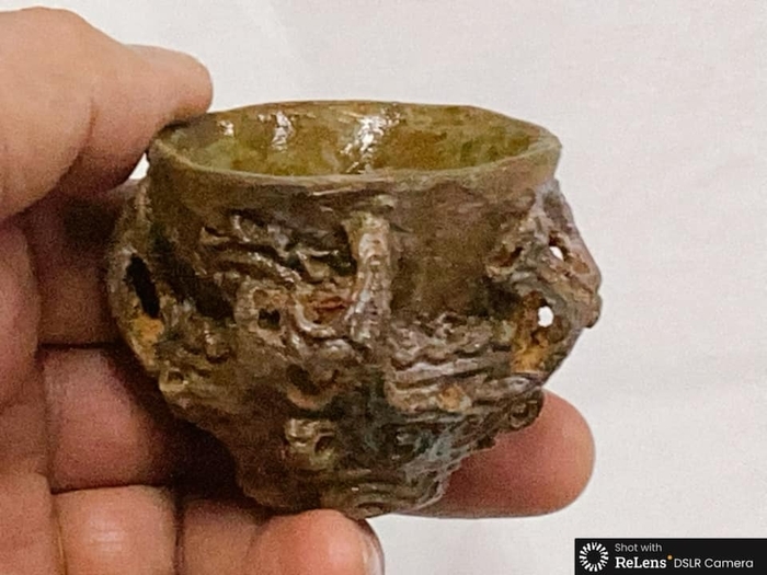 国宝火焔型土器のぐい呑み