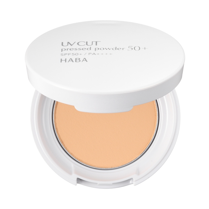 『UVカットプレストパウダー50+<ナチュラル>』 ミニサイズ (ミラー、専用パフ付)