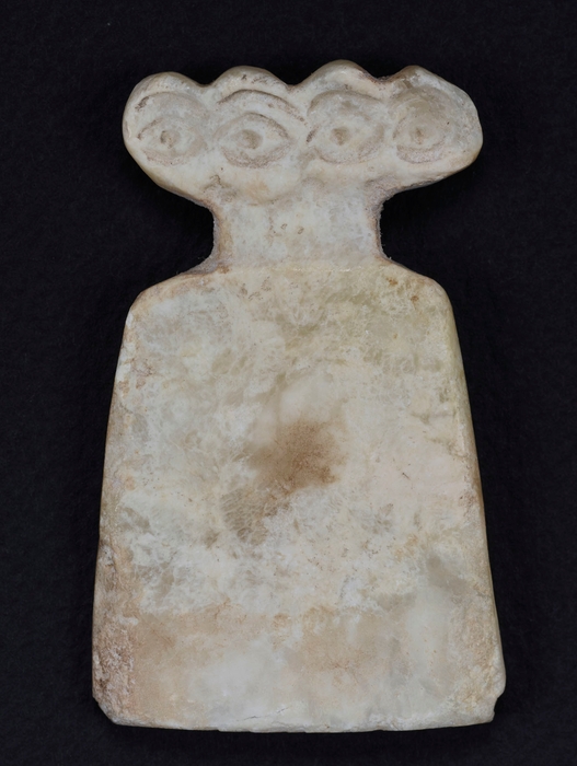 「眼の偶像」 シリア テル・ブラク出土 後期銅石器時代(3期)・前3800~前3600年頃 古澤静子氏寄贈 東京国立博物館蔵 東洋館3室で展示