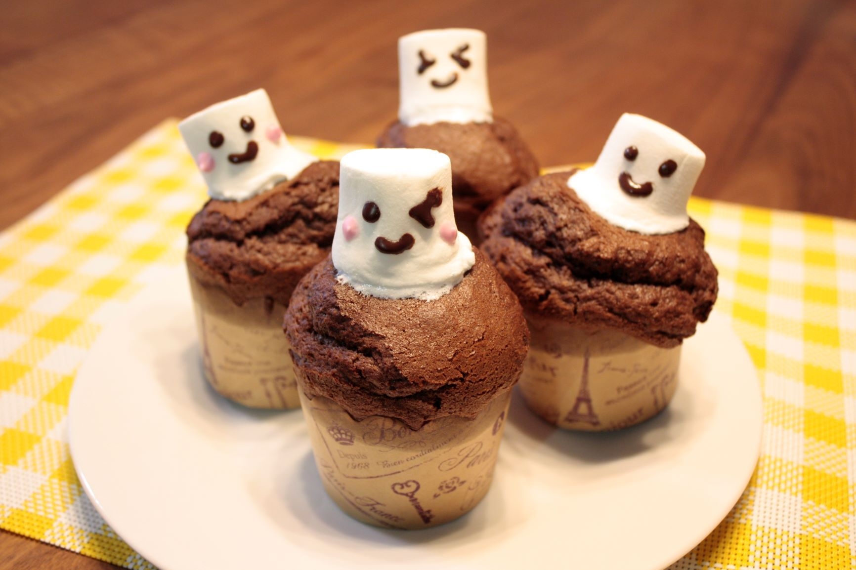 マシュマロ付きマフィン