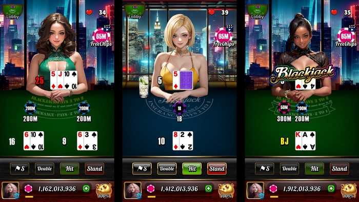 Blackjack 21 - Dealer Queens　キーアート6