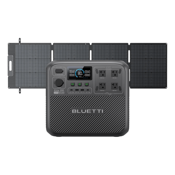 大容量ポータブル電源「Elite 200 V2」と 200Wソーラーパネル