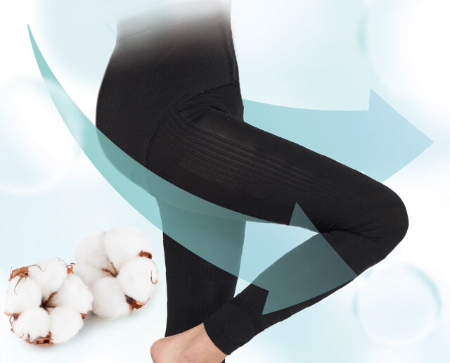 履き心地も抜群! コットン配合で、通気性◎吸湿性◎保温性◎