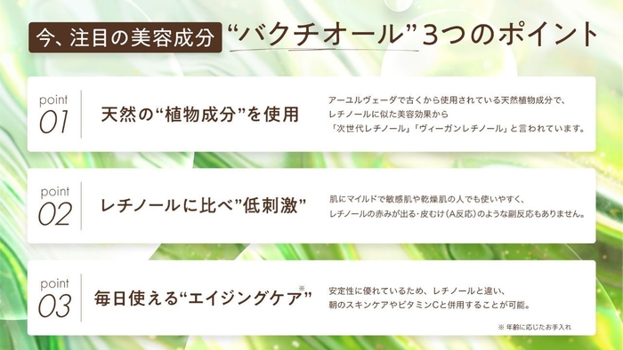 今、注目の成分“バクチオール”って?