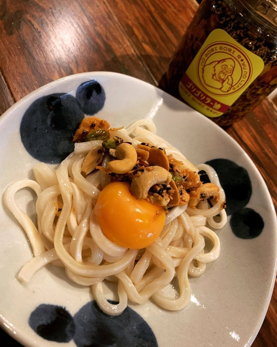 釜玉うどんに 青山ゑびす堂