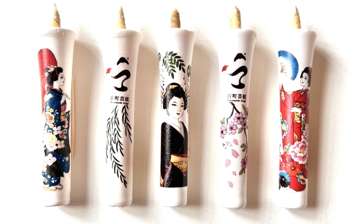 柳都華絵巻ろうそく(8cm 5本入)