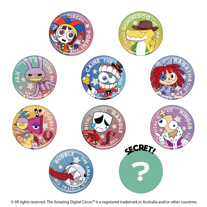 <アメイジングデジタルサーカス トレーディングきらきら缶バッジ 商品画像>