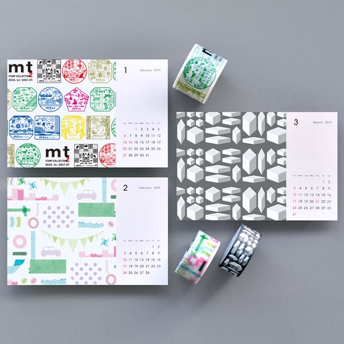 1月:ご当地スタンプ2/2月:mt&motif/3月:ホワイトキューブ
