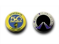 ◆PINS FACTORY（ピンズファクトリー）◆　ピンズ実例No.288名古屋市交通局　様　「50周年記念バッジ」★スタンプラリー参加者へのプレゼント