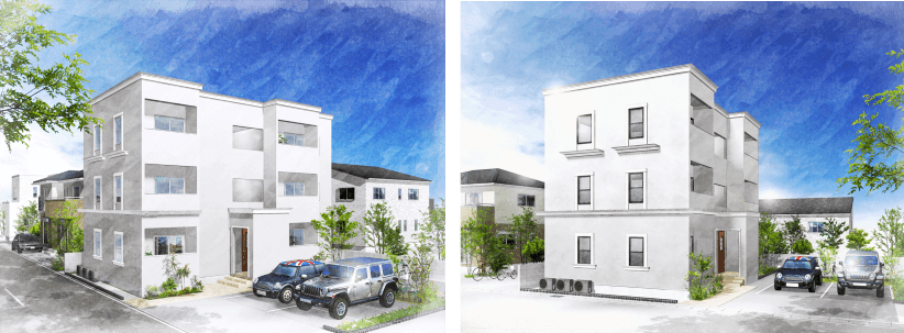 ナチュール青葉台外観パース