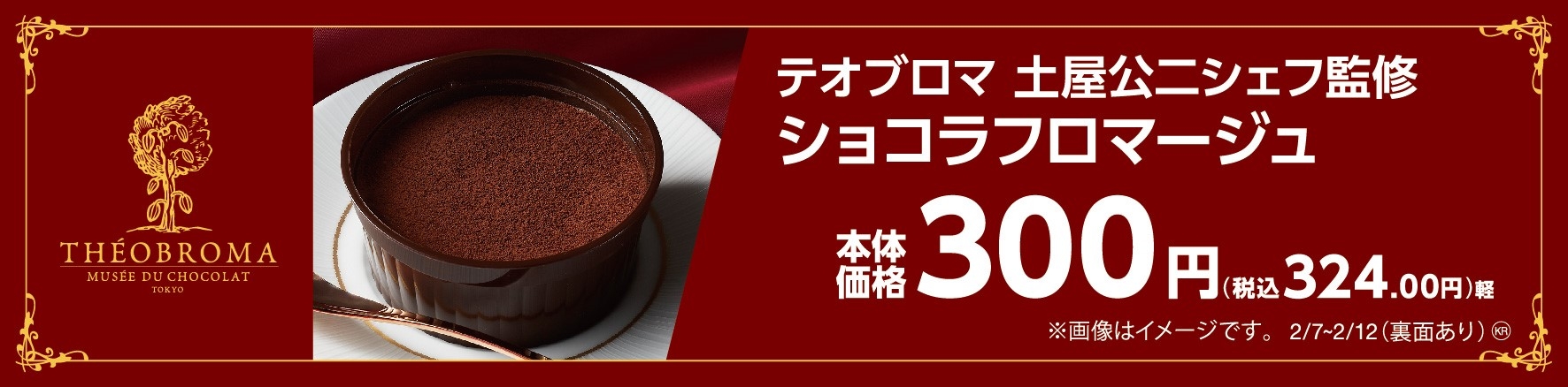 テオブロマ土屋公二シェフ監修   ショコラフロマージュ 販促画像