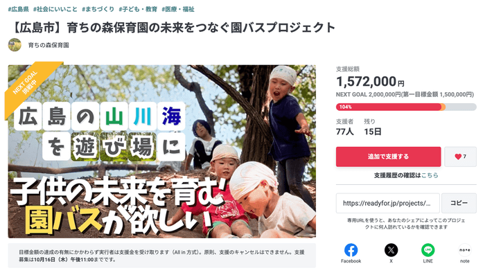 READYFORで現在クラウドファンディングに挑戦中!